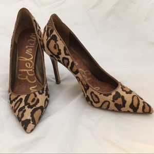 EUC Sam Edelman Portney pumps leopard hair 6.5